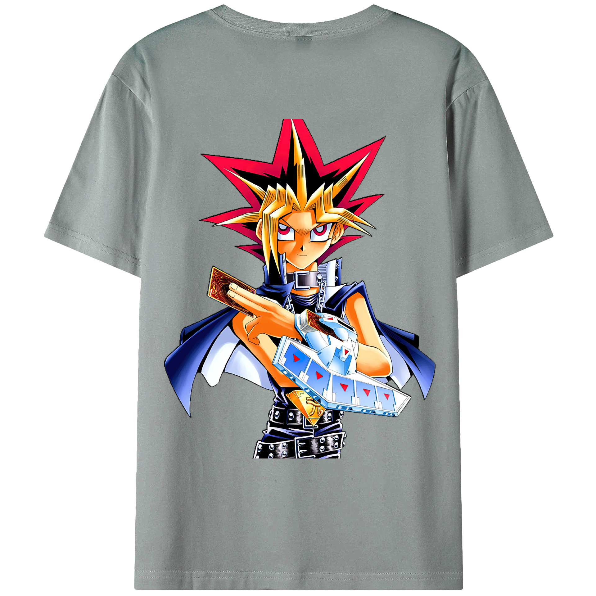 （画像用） 遊☆戯☆王 Yu-Gi-Oh! 綿100％ メンズ半袖Tシャツ（バックプリント） 通気性